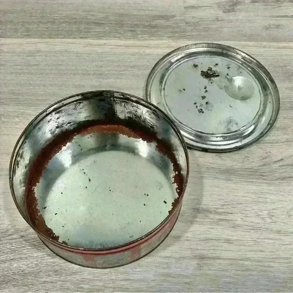 Vintage Eagle Nuts Baseball Ballpark Style Peanuts Themed 7" Aluminum Tin W Lid - Picture 5 of 8